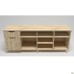 Тумба стационарная Delta DL-402L (1600х400х675мм) Блеквуд ячменный / Опора бело-бежевая