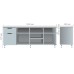Тумба стационарная Delta DL-402L (1600х400х675мм) Блеквуд ячменный / Опора бело-бежевая