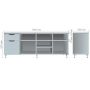 Тумба стаціонарна Delta DL-402L (1600х400х675мм) Блеквуд Ячмінний / Опора білий беж
