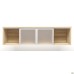 Delta DL-523-1 glass wall shelf (1418x330x384mm) Blackwood Barley / white profile