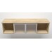 Delta DL-523-1 glass wall shelf (1418x330x384mm) Blackwood Barley / white profile