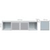 Delta DL-523-1 glass wall shelf (1418x330x384mm) Blackwood Barley / white profile