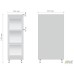 Delta DL-621 Double-Sided Bookshelf 384x620x1185 Basic White / White-Beige Legs