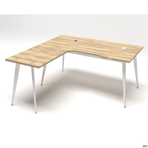 Delta DL-102 Workplace (1590x1600x750mm) Blackwood Barley / White Frame