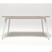 Стол Delta DL-106 (1590х800х750мм) Блеквуд Ячменный / Каркас белый
