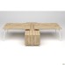 Delta DL-109 Workstation (3580x2400x750mm) Blackwood Barley / White Frame / White-Beige Legs