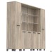 SIG-604 combined cabinet (2400x420x1900mm) black graphite base and handles/Smoked Liberty Elm