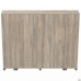 SIG-604 combined cabinet (2400x420x1900mm) black graphite base and handles/Smoked Liberty Elm