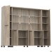 SIG-604 combined cabinet (2400x420x1900mm) black graphite base and handles/Smoked Liberty Elm