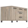 SIG-401 stationary cabinet (1200x600x645mm) black graphite legs/Smoky Liberty Elm