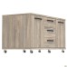 Mobile cabinet SIG-401-1 (1200x600x630mm), black handles / elm liberty smoked