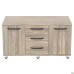 Mobile cabinet SIG-401-1 (1200x600x630mm), black handles / elm liberty smoked