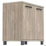 SIG-402 assistant cabinet (800x420x750mm) black graphite legs/Smoky Liberty Elm