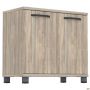 SIG-402 assistant cabinet (800x420x750mm) black graphite legs/Smoky Liberty Elm
