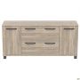 SIG-402-1 assistant cabinet (1600x420x750mm) black graphite legs/Smoky Liberty Elm