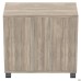 SIG-403 sliding-door cabinet (800x420x750mm), black graphite legs / elm liberty smoked front