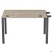 Sectional desk element with single brackets SIG-340 (1000x800x750mm), black graphite/Liberty elm