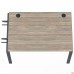 Sectional desk element with single brackets SIG-340 (1000x800x750mm), black graphite/Liberty elm