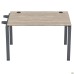 Sectional desk element with single brackets SIG-341 (1187x800x750mm), black graphite/Liberty elm