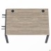 Sectional desk element with single brackets SIG-341 (1187x800x750mm), black graphite/Liberty elm
