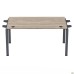 Sectional desk element with double brackets SIG-352 (1387x800x750mm), black graphite/Liberty elm