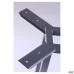 Contour Dual table base, satin grey, 700x450x720H mm