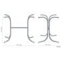 Olena New 500 table base, chrome