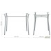 Cindy Double table base, chrome