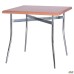 Flavia table base, chrome, with hardware