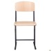 Adjustable school chair, growth groups 4-6, black lacquered beech