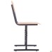 Adjustable school chair, growth groups 4-6, black lacquered beech