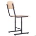 Adjustable school chair, growth groups 4-6, black lacquered beech
