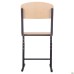 Adjustable school chair, growth groups 4-6, black lacquered beech