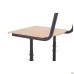 Adjustable school chair, growth groups 4-6, black lacquered beech