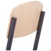 Adjustable school chair, growth groups 4-6, black lacquered beech