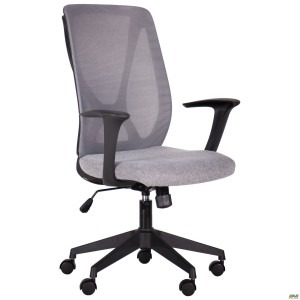 Nickel Black chair, Sydney-20 seat / SL-16 grey mesh back