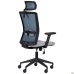 Uran Black HR chair, Sydney-05 seat / SL-18 aquamarine mesh back