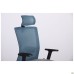 Uran Black HR chair, Sydney-05 seat / SL-18 aquamarine mesh back