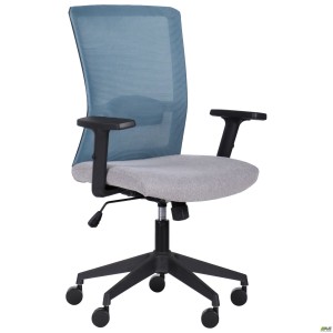 Uran Black chair, Sydney-05 seat / SL-18 aquamarine mesh back