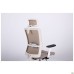 Uran White HR chair, Sydney-09 seat / SL-02 beige mesh back