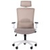 Uran White HR chair, Sydney-09 seat / SL-02 beige mesh back