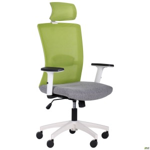 Uran White HR chair, Sydney-20 seat / SL-06 lime green mesh back Uran White HR chair, Sydney-20 seat / SL-06 lime green mesh back