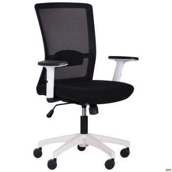 Uran White chair, Sydney-07 seat / HY-100 black mesh back