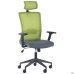 Uran Black HR chair, Nest-08 grey seat / SL-06 green mesh back