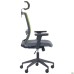 Uran Black HR chair, Nest-08 grey seat / SL-06 green mesh back