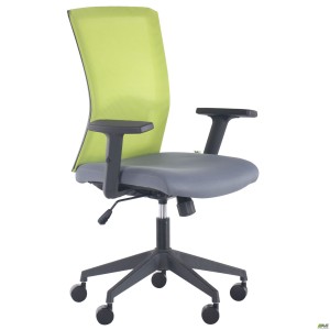 Uran Black chair, Nest-08 grey seat / SL-06 green mesh back