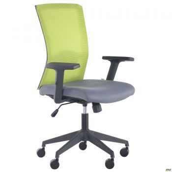 Uran Black chair, Nest-08 grey seat / SL-06 green mesh back