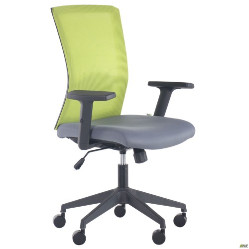 Uran Black chair, Nest-08 grey seat / SL-06 green mesh back