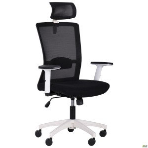 Uran White HR chair, Nest-01 seat / HY-100 black mesh back Uran White HR chair, Nest-01 seat / HY-100 black mesh back