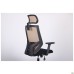 Lead Black HR chair, black Нест-01 seat / beige SL-02 mesh back